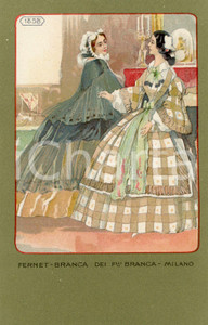 1920 ca MILANO Ditta FERNET-BRANCA Moda 1858  *Cartolina ILLUSTRATA FP NV  Cartolina postale d'epoca, non viaggiata.CONDIZIONI: GFORMATO: FP    originale e autentica 1