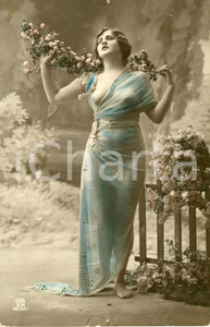1910 ca VINTAGE EROTIC Half-naked woman in a sheer dress - Postcard FP  Cartolina postale d'epoca, colorata, non viaggiata.Editore A.M. Patent - n&deg; 36CONDIZIONI: POOR (tracce di puntinatura ai margini inferiore e superiore)FORMATO: FP    originale e autentica 1