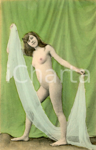 1910 ca EROTIC VINTAGE Naked woman dancing with a veil - Postcard FP  Cartolina postale d'epoca, cromolitografica, non viaggiata.CONDIZIONI: GFORMATO: FP    originale e autentica 1