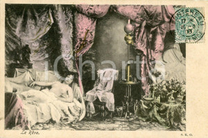 1903 EROTICA VINTAGE "Le Rêve" - Donna seminuda nel suo letto - Cartolina FP VG  Cartolina postale d'epoca, viaggiata.Editore S.K.G.CONDIZIONI: GFORMATO: FP    originale e autentica 1
