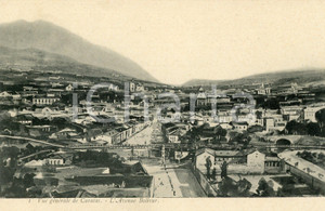 Cartolina originale da collezione 1905 ca CARACAS VENEZUELA Vue gÃ©nÃ©rale  Avenue Bolivar Carte postale vintage 1