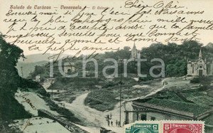 1910 ca CARACAS (VENEZUELA) El Calvario - Cartolina ANIMATA vintage FP VG  Cartolina postale d'epoca, animata, viaggiata.CONDIZIONI: G FORMATO: FP    originale e autentica 1