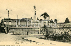 1910 ca CARACAS (VENEZUELA) Estatua Cristobal Colon - Plaza Macuro - ANIMATA  Cartolina postale d'epoca, non viaggiata.CONDIZIONI: GFORMATO: FP    originale e autentica 1