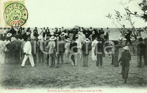 1906 CAYENNE (GUYANE) Duel au bord de la mer - Carte postale RARE FP VG  Cartolina postale d'epoca, viaggiata.CONDIZIONI: GFORMATO: FP    originale e autentica 1