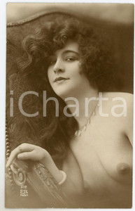 1910 ca VINTAGE EROTIC Nude woman with necklace - Postcard ER PARIS 372  Fotografia seriale d'epoca, in formato cartolina.Editore ER, Paris - Serie 372CONDIZIONI: FFORMATO: FP    originale e autentica 1