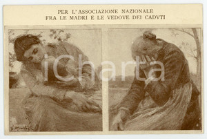 1915 ca WW1 Associazione fra le madri e le vedove dei caduti - Cartolina FP NV  Cartolina postale d'epoca, non viaggiata. FAIR/discreto Lievi smussature agli angoli Formato: FP originale e autentica 1