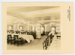 1930 ca COMPAGNIE MARITIME BELGE - M.V. Elisabethville Salle à manger Postcard  Cartolina postale d'epoca, non viaggiata. GOOD/buono  Formato: FP originale e autentica 1