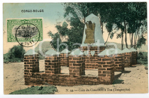 1911 CONGO BELGE Coin du Cimetière à TOA Tanganyka - Vintage Postcard FP  Cartolina postale d'epoca, viaggiata.CONDIZIONI: FAIRFORMATO: FP    originale e autentica 1