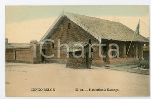 1910 ca CONGO BELGE Habitation à KASONGO - Vintage Postcard FP NV  Cartolina postale d'epoca, non viaggiata.CONDIZIONI: FAIRFORMATO: FP    originale e autentica 1