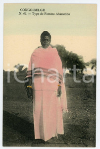 1910 ca CONGO BELGE Type de femme ABARAMBO - Postcard FP NV  Cartolina postale d'epoca, non viaggiata.CONDIZIONI: FAIRFORMATO: FP    originale e autentica 1