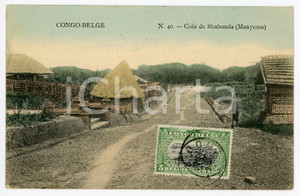 1911 CONGO BELGE - MANYEMA Coin de SHABUNDA Vintage Postcard FP VG  Cartolina postale d'epoca, viaggiata.CONDIZIONI: FAIRFORMATO: FP    originale e autentica 1