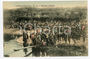 1910 ca CONGO BELGE MarchÃ© Ã  BOLOBO - Vintage Postcard FP NV  Cartolina postale d'epoca, non viaggiata.CONDIZIONI: FAIRFORMATO: FP    originale e autentica 1
