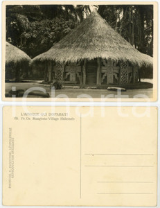 1930 C. ZAGOURSKI «L'Afrique qui disparaît» Pr. Or. MANGBETU Village EKIBONDO 1  Fotocartolina postale d'epoca, appartenente alla serie «L'Afrique qui disparaît» del fotografo Casimir Zagourski (Léopoldville).N° 68, non viaggiata.  GOOD/buono  FORMATO: 14x9 cm originale e autentica 1