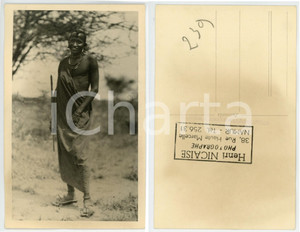 Cartolina originale da collezione 1930 ca C. ZAGOURSKI Â«L Afrique qui disparaÃ®tÂ» KENIA Type MASSAI Postcard 145 1