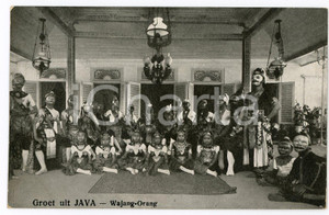 1910 ca JAVA - DUTCH EAST INDIES Wajang orang - Wayang wong - Postcard FP NV Cartolina postale d'epoca, non viaggiata.CONDIZIONI: POOR (carta lenta con distacco parziale degli strati di carta)FORMATO: FP    originale e autentica 1
