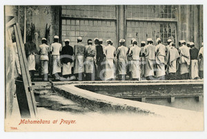 1900 ca INDIA Mahomedans at prayer - Vintage Postcard FP NV Cartolina postale d'epoca,  non viaggiata. CONDIZIONI: FAIRFORMATO: FP    originale e autentica 1