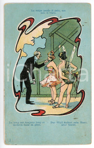 1906 HUMOUR - INNAMORATI La volpe perde il pelo ma non il vizio - Cartolina  Cartolina d'epoca, viaggiata. POOR/danneggiato Smussature e piegature agli angoli Formato: FP originale e autentica 1