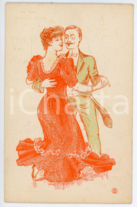 1920 ca EROTICA VINTAGE Au bal - Toilette légère - RED FILTER Postcard FP NV  Cartolina postale d'epoca, non viaggiata.CONDIZIONI: GOODFORMATO: FP    originale e autentica 1