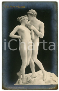 1920 ca VINTAGE EROTIC Lebender Marmor - Marbre vivant - Nude couple - 5942/3  Cartolina postale d'epoca.CONDIZIONI: GFORMATO: FP    originale e autentica 1