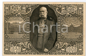 1908 OSTERREICH Franz Joseph I - Jubilee ILLUSTRATED Postcard FP NV  Cartolina postale d'epoca, non viaggiata. FAIR/discreto Lievi smussature agli angoli Formato: FP originale e autentica 1