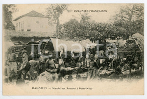 1900 ca PORTO-NOVO (DAHOMEY, BENIN) Marché aux poissons - Carte postale ANIMEE  Cartolina postale d'epoca, non viaggiata.CONDIZIONI: GFORMATO: FP    originale e autentica 1