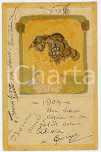 1904 ART NOUVEAU Raphael KIRCHNER Ladies - RARE embossed postcard yellow  Pregevole cartolina postale d'epoca, illustrata, a rilievo, viaggiata.CONDIZIONI: GFORMATO: FP    originale e autentica 1