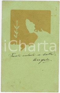 1901 ART NOUVEAU Head of a woman - ILLUSTRATED embossed postcard  Pregevole cartolina postale d'epoca, illustrata, viaggiata.CONDIZIONI: FAIR (lievi macchie e piegature) FORMATO: FP    originale e autentica 1