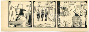 1940ca DRUMPIE'S DOLLE ADVENTUREN Comic strip 91 - A. REUVERS Original art RARE Striscia a fumetti d'epoca, originale e autentica. Disegno originale a china firmato A. Reuvers. EDITORE: Omnium PressCONDIZIONI: FAIRDIMENSIONI: 30x11 cm    originale e autentica 1