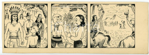1940ca DRUMPIE'S DOLLE ADVENTUREN Comic strip 126 - A. REUVERS Original art RARE Striscia a fumetti d'epoca, originale e autentica. Disegno originale a china firmato A. Reuvers. EDITORE: Omnium PressCONDIZIONI: FAIRDIMENSIONI: 28x10 cm    originale e autentica 1