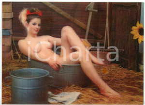 1970 ca EROTICA VINTAGE Nude girl in a tub - IMCO STEREO CARD Postcard 3D FG NV Cartolina postale d'epoca, 3D, non viaggiataDIMENSIONI: FGCONDIZIONI: POOR (macchie diffuse al verso e al recto)    originale e autentica 1