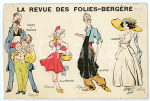 1912 LA REVUE DES FOLIES-BERGÈRE Illustré par R. MARTEL - Carte postale FP VG  Cartolina postale d'epoca, viaggiata.CONDIZIONI: FAIR (piegatura all'angolo superiore sinistro)FORMATO: FP    originale e autentica 1