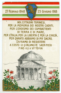 1918 WW1 - TORINO Seminatrici di coraggio - Artista M. G. BAUCHIERO Cartolina FP  Cartolina postale d'epoca, non viaggiata. FAIR/discreto Smussature agli angoli Formato: FP originale e autentica 1