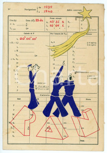 1939 LIVORNO Regia Accademia Navale RAN Cartolina ILLUSTRATA FG VG  Cartolina postale d'epoca, viaggiata.CONDIZIONI: POOR (residui di incollatura al verso)FORMATO: FG    originale e autentica 1