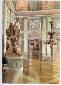1942 CASERTA R. Accademia Aeronautica - Anticamera del Palazzo Reale - Cartolina  Cartolina postale d'epoca, non viaggiata.CONDIZIONI: POOR (abrasioni al verso)FORMATO: FG    originale e autentica 1