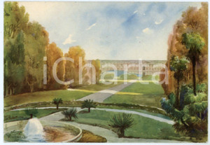 1942 CASERTA Regia Accademia Aeronautica - Palazzo Reale - Cartolina FG NV  Cartolina postale d'epoca, non viaggiata.Illustrazione di Riccobaldi.CONDIZIONI: FAIRFORMATO: FG    originale e autentica 1