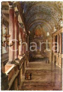 1942 CASERTA Regia Accademia Aeronautica - Cappella Reale - Cartolina FG NV  Cartolina postale d'epoca, non viaggiata.CONDIZIONI: POOR (abrasioni e residui di incollatura al verso)FORMATO: FG    originale e autentica 1