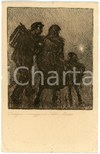 1921 PADOVA Opera Bonomelli - Italiani emigrati - Ill. Aldo MAZZA Cartolina  Cartolina postale d'epoca, non viaggiata.CONDIZIONI: POOR (aloni al verso, piccola mancanza al margine sinistro)FORMATO: FP    originale e autentica 1