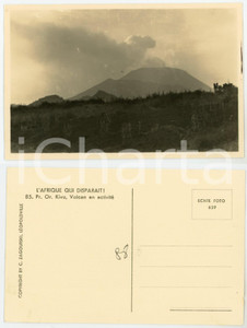 1930 C. ZAGOURSKI «L'Afrique qui disparaît» KIVU - Volcan en activité *Postcard  Fotocartolina postale d'epoca, appartenente alla serie &laquo;L'Afrique qui dispara&icirc;t&raquo; del fotografo Casimir Zagourski (L&eacute;opoldville).Non viaggiata.CONDIZIONI: GFORMATO: 14x9 cm    originale e autentica 1