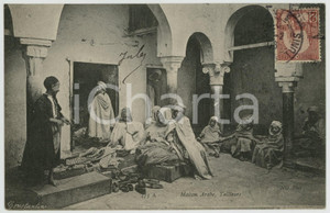 1906 TUNISIE METIERS Maison Arabe, Tailleurs - ANIMATED French postcard  Cartolina postale d'epoca, viaggiata.CONDIZIONI: GFORMATO: FP    originale e autentica 1
