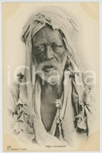 1910 ca AFRIQUE DU NORD ALGERIE Mendiant - Carte postale ETHNIQUE CPA  Cartolina postale d'epoca, non viaggiata.CONDIZIONI: G (aloni agli angoli)FORMATO: FP    originale e autentica 1