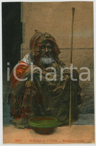 1915 ca AFRIQUE DU NORD Scènes et types - Mendiant arabe - Carte postale CPA  Cartolina postale d'epoca, non viaggiata.CONDIZIONI: G FORMATO: FP    originale e autentica 1
