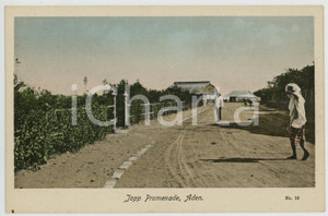 1910 ca ADEN (YEMEN) Jopp Promenade - ANIMATED old postcard  Cartolina postale d'epoca, non viaggiata.CONDIZIONI: GFORMATO: FP    originale e autentica 1