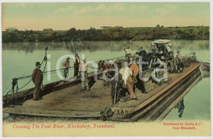 1910ca KLERKSDORP - TRANSVAAL Crossing the Vaal River - Postcard FP NV  Cartolina postale d'epoca, non viaggiata.EDITORE: Hallis &amp; C., Port ElizabethCONDIZIONI: FAIRFORMATO: FP    originale e autentica 1