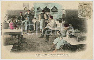 1903 ALGERIE Intérieur d'un Café Maure - Carte postale n.68 FP VG  Cartolina postale d'epoca, viaggiata.EDITORE: Collection Id&eacute;al PSCONDIZIONI: FAIRFORMATO: FP    originale e autentica 1