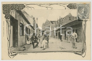 1900 ca CURAÇAO (ANTILLE OLANDESI) Street view - RARE ANIMATED postcard  Cartolina postale d'epoca, con bollo e timbro al recto.CONDIZIONI: GFORMATO: FPEDITORE: Prospero Mor&oacute;n - Cura&ccedil;ao    originale e autentica 1