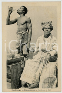 1910 ca GUADELOUPE Marchande de Mabi - Postcard TYPES ETHNIC  Cartolina postale d'epoca, non viaggiata.CONDIZIONI: G FORMATO: FP    originale e autentica 1