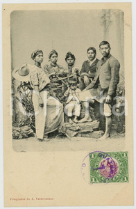 1900 ca GUATEMALA Familia indígena con niño - Postcard TYPES ETHNIC  Cartolina postale d'epoca, con bollo e timbro al recto.CONDIZIONI: G FORMATO: FP    originale e autentica 1