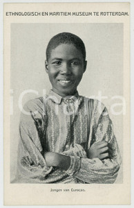 1915 ca CURAÇAO Jongen - Ethnologisch en Maritiem Museum te Rotterdam *Postcard  Cartolina postale d'epoca, non viaggiata.CONDIZIONI: GFORMATO: FP    originale e autentica 1