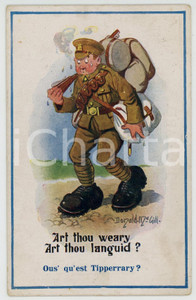 1915 ca HUMOUR Donald McGILL - Art thou weary / Art thou languid? - Postcard  Cartolina postale d'epoca, viaggiata. FAIR/discreto piegature angolari Formato: 9x14 cm originale e autentica 1