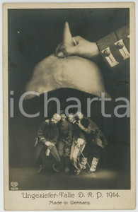 1914 - GERMANY - Ungeziefer-Falle D.R.P. - Photomontage -  Postcard  Cartolina postale d'epoca, non viaggiata.CONDIZIONI: GFORMATO: FP    originale e autentica 1